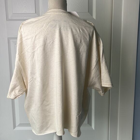 Blue Moon Crop Top Beige Cream Blue Large - Picture 5 of 8